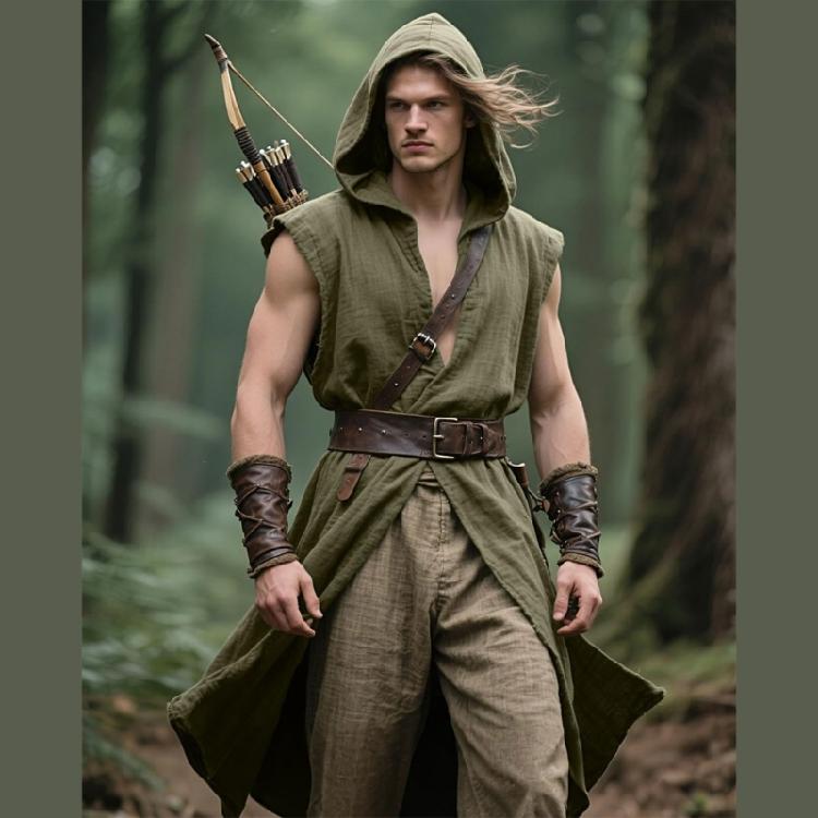 Historical Inspired Sleeveless Cotton Tunics Costume Top Breathable Roleplay Garment For Theater Medieval Themed Parties