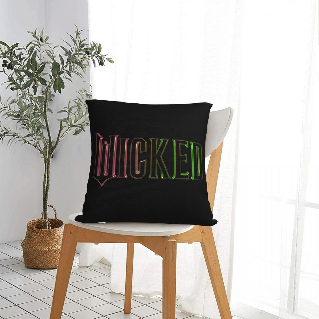 Wicked Elphaba & Glinda Square Pillow Case Musical Movie Cushion Cover Polyester Decor Throw Pillow Case Cover Living Room 18"
