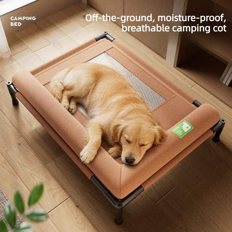 Elevated Dog Bed with Removable Cover Breathable Mesh and Moisture-Resistant Fabric Portable Pet Cot For Dog & Cat
