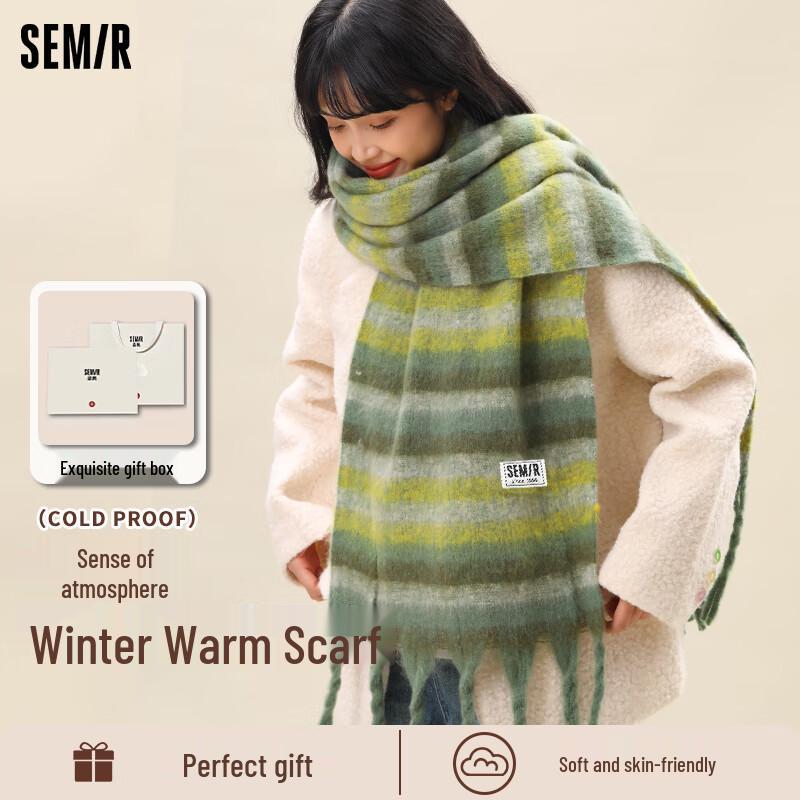 Semir Women's Striped Winter Warm Scarf