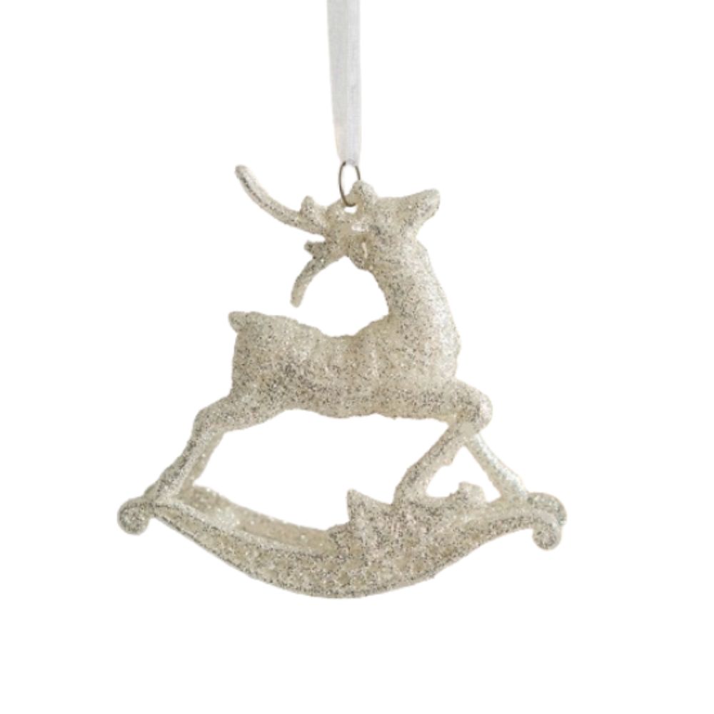 Niedliche Weihnachtsglitzer Elch Anhänger Cartoon Weihnachtsbaum Dekoration Partygeschenke