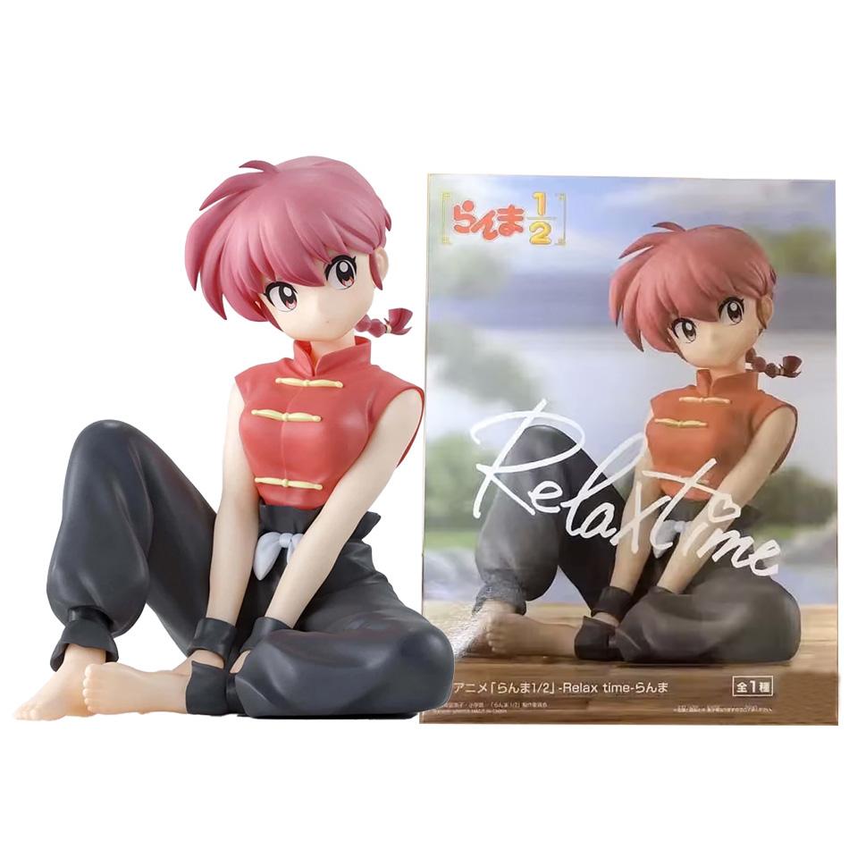 Original BANDAINAMCO BANPRESTO Ranma 1/2 Relax Time Shampoo Tendou Akane Ranma PVC Figure Model Collector Figurine Toy