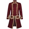 Casaco Cauda Militar Colonial Masculino Fantasia Cosplay Gótico Steampunk Regência Vitoriana Masculino Retrô Jaqueta Casaco Século XVIII