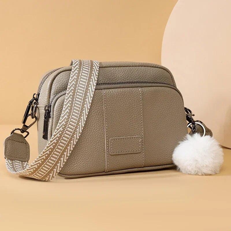 Leather Messenger Bag Women Fashion Handbag Crossbody Bag