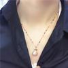 Purple Gold Lucky Bag Pendant, Simple And Fashionable, Personalized Retro Temperament Design, Rose Gold-Plated Chain.