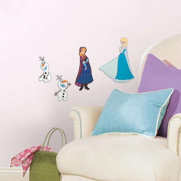 Stickers repositionnables la Reine des Neiges en relief 3D