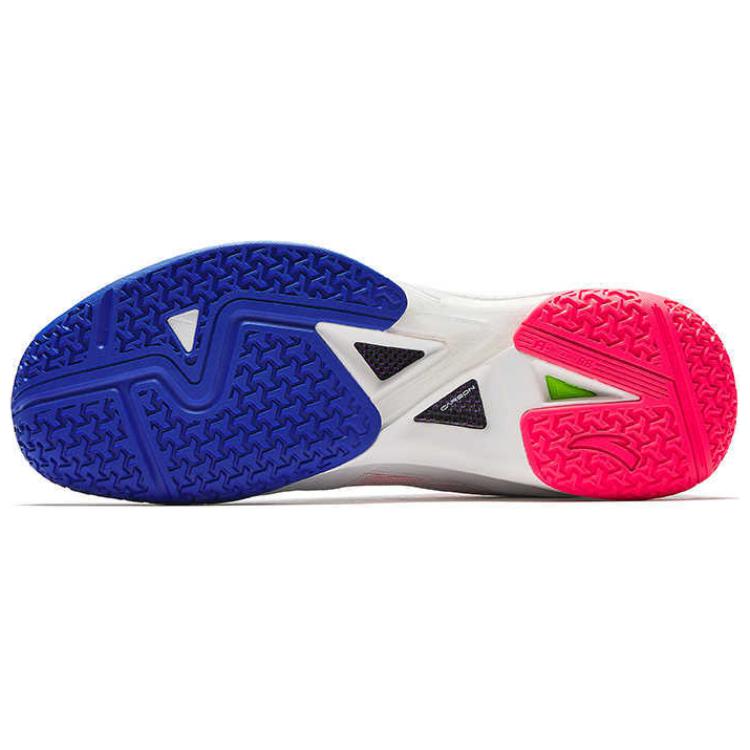 Anta Comfortable Trendy Non-Slip Wear-Resistant Low-Top Badminton Shoes Unisex Sneaker White Blue Pink 412510971-3