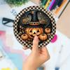 6pcs Wooden Halloween Coasters Pumpkin Heat Insulation Pad DIY Halloween Cup Mats  Halloween Party