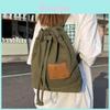 Large Capacity Canvas Drawstring Backpack College Student Ins Harajuku Shoulder Bag