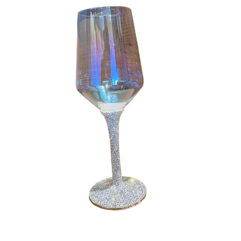 550ml Sparkling Rhinestone Crystal Red Wine Glass Luxury  Wine Glass Large capacity Glass Goblet Champagne For Party/Wedding