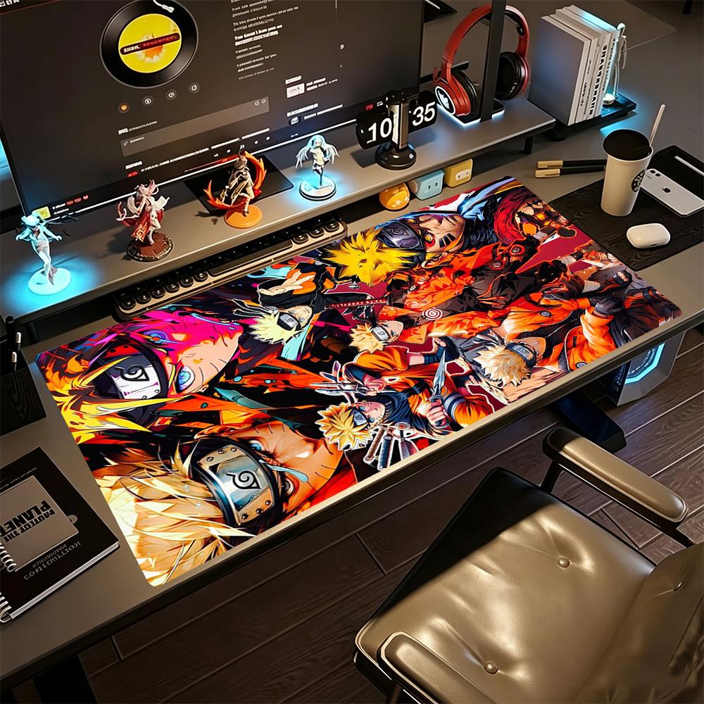 Naruto Gaming Mouse Pad Keyboard Pad Desktop Mouse Pad Non-Slip Rubber Bottom Gaming Accessories Ideal Gift for Gamers