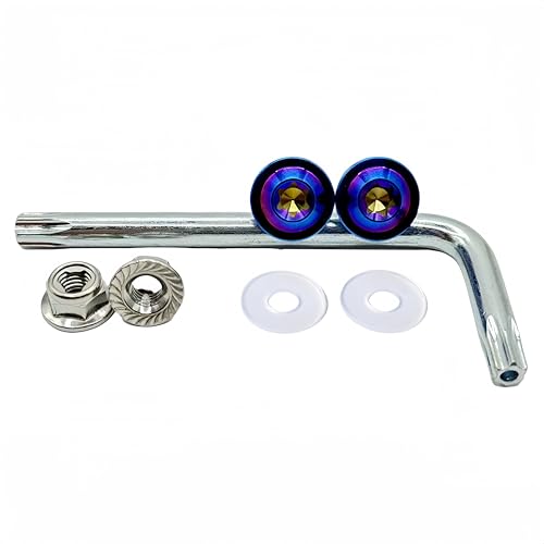 

Болты для номерного знака мотоцикла Kuroobaa, Титан, Противоугонные винты, M6, Комплект из 2 штук (синий)