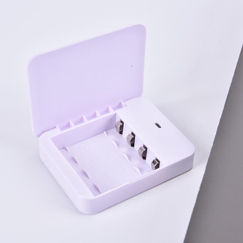 4 sloty AA baterie externí USB dobíjecí AA lithiová nabíječka baterií box