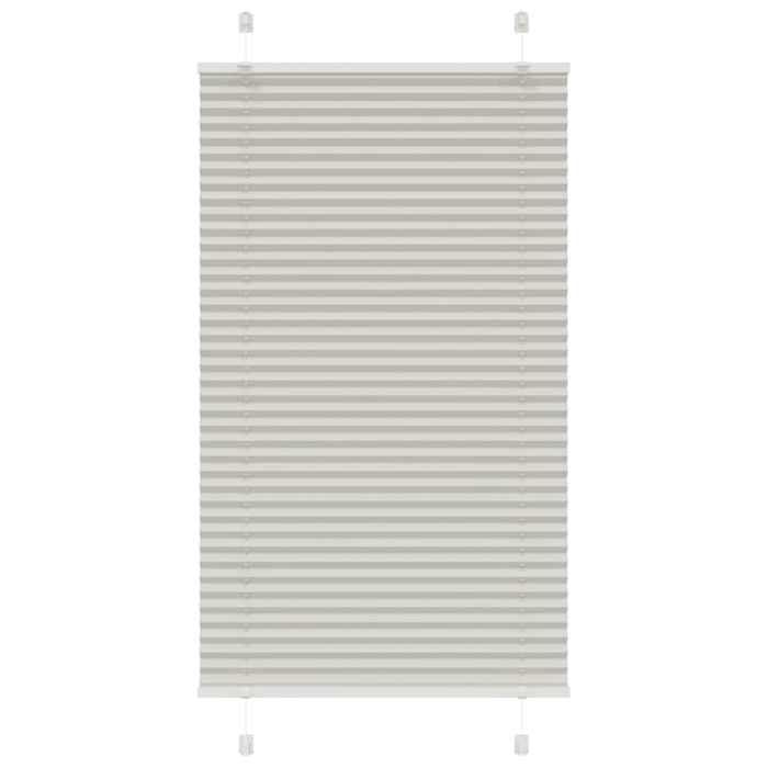 VidaXL Store plissé gris clair 75x100 cm largeur du tissu 74,4 cm, store plissé de fenêtre, store accordéon, store plissé de 4015325