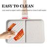 2-Section Versatile Breakfast Omelette Frying Pan Nonstick Divided Egg Pan Square Grill Skillet Steak Griddle Pan for Stove Tops