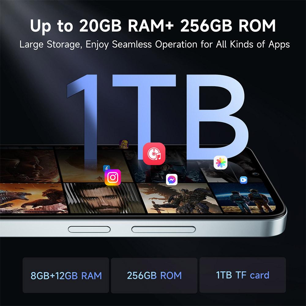 FOSSiBOT S2 4G Smartphone, Android 14 Handy Entsperrt, 8GB RAM 256GB ROM, 6.72' FHD Display