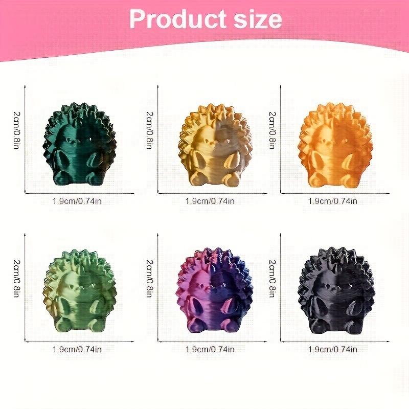 3D Printed Cute Hedgehog Ornaments - Realistic Small Animal Decor