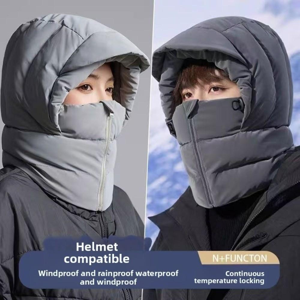 Cold Resistant 3-in-1 Winter Cycling Hat Windproof Lei Feng Hat Warm Scarf Face Mask  Outdoor