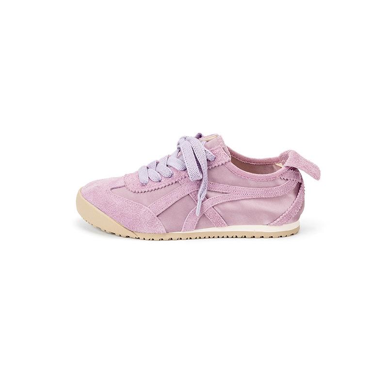 

Leather silk soft sole women s new casual sports board shoes women s color matching versatile women s shoes 40 фіолетовий
