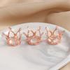 10pcs/Bag Hollow Mini Crown Gold/Silver Color Hole Beads For Rings Jewelry Making DIY Handmade Craft Accessories