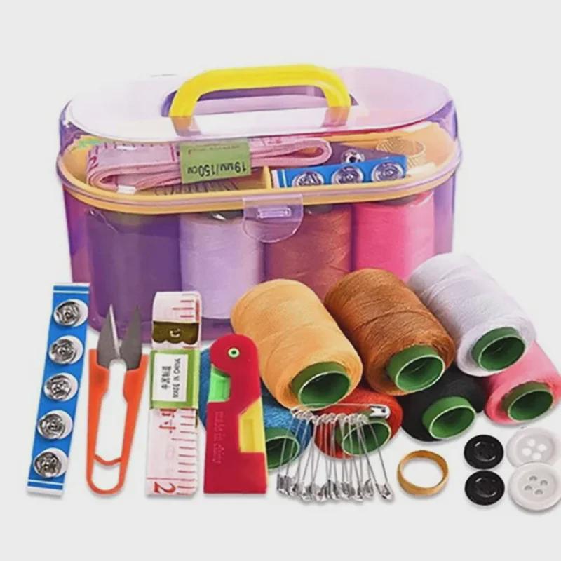 10-Piece Portable Sewing Kit with Multifunctional Storage