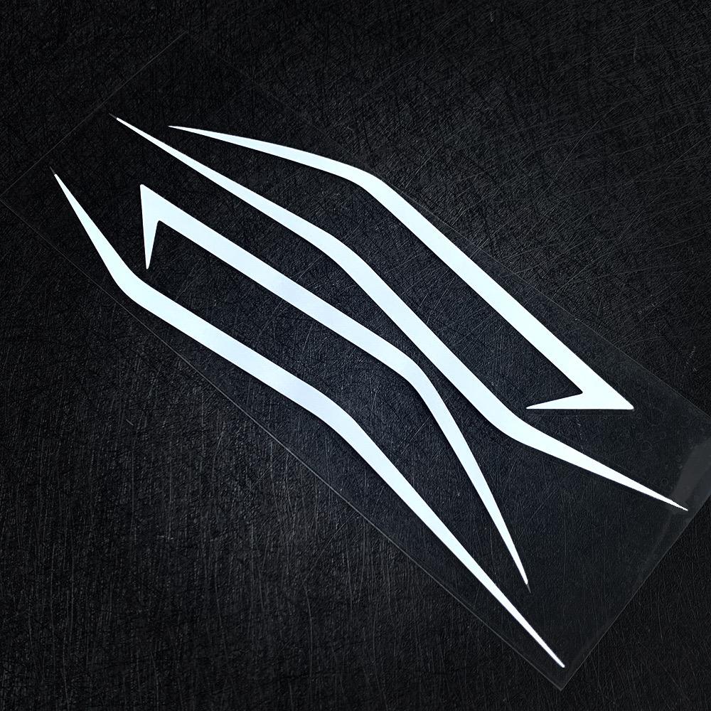 4PCS Motorcycle Fairing Sticker Decoration Reflective Cool Front Pull Headlight Decals for Kawasaki Ninja NINJA400 H2 H2SX