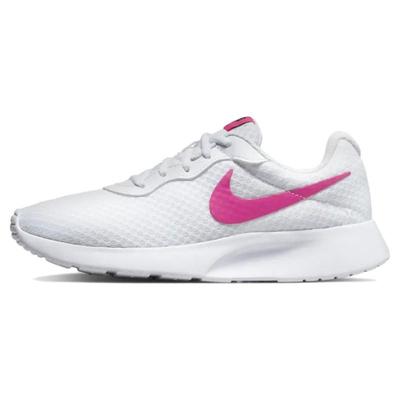 Tanjun Stoff Recycelbar Bequem Stoßdämpfung Rutschfest Abriebfest Atmungsaktiv Low-Top Freizeitschuhe Damen Sneaker Rosa Weiß DJ6257-101