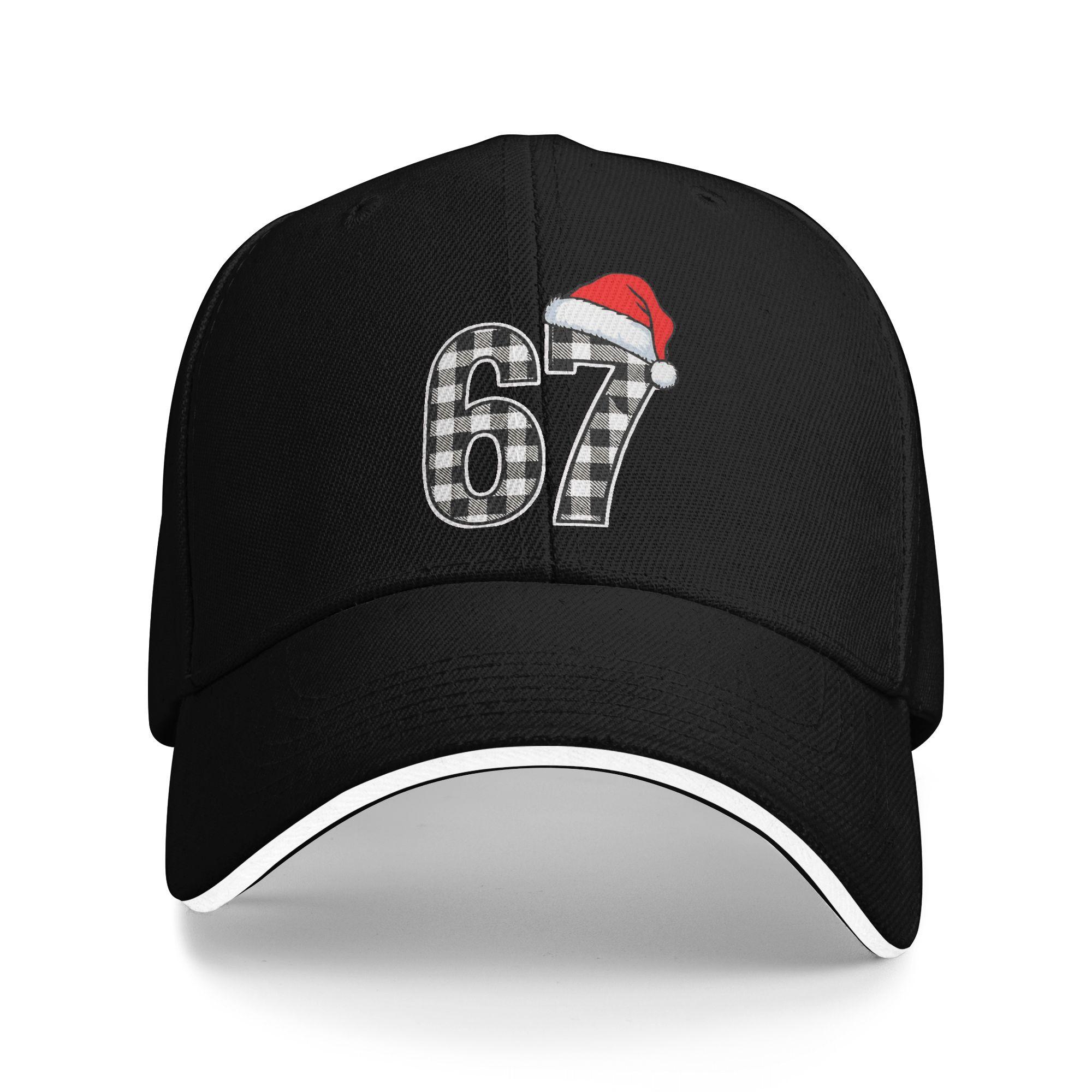 

Gorra De Béisbol De Verano Con Diseño De Gorro De Papá Noel A Cuadros Número 67 Meme Navideño Estilo Casual Para Caza Gorra T