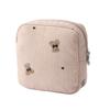Cute Large Capacity Corduroy Travel Storage Bag Durable Dustproof Travel Wash Handbag Cartoon Corduroy Makeup Bag Space Saving