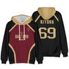 autumn Anime Hoodies for Men football hoodie 100% polyester winter Men's clothing graphic hoodies ventilate outdoor sports topsUnisex Woman's