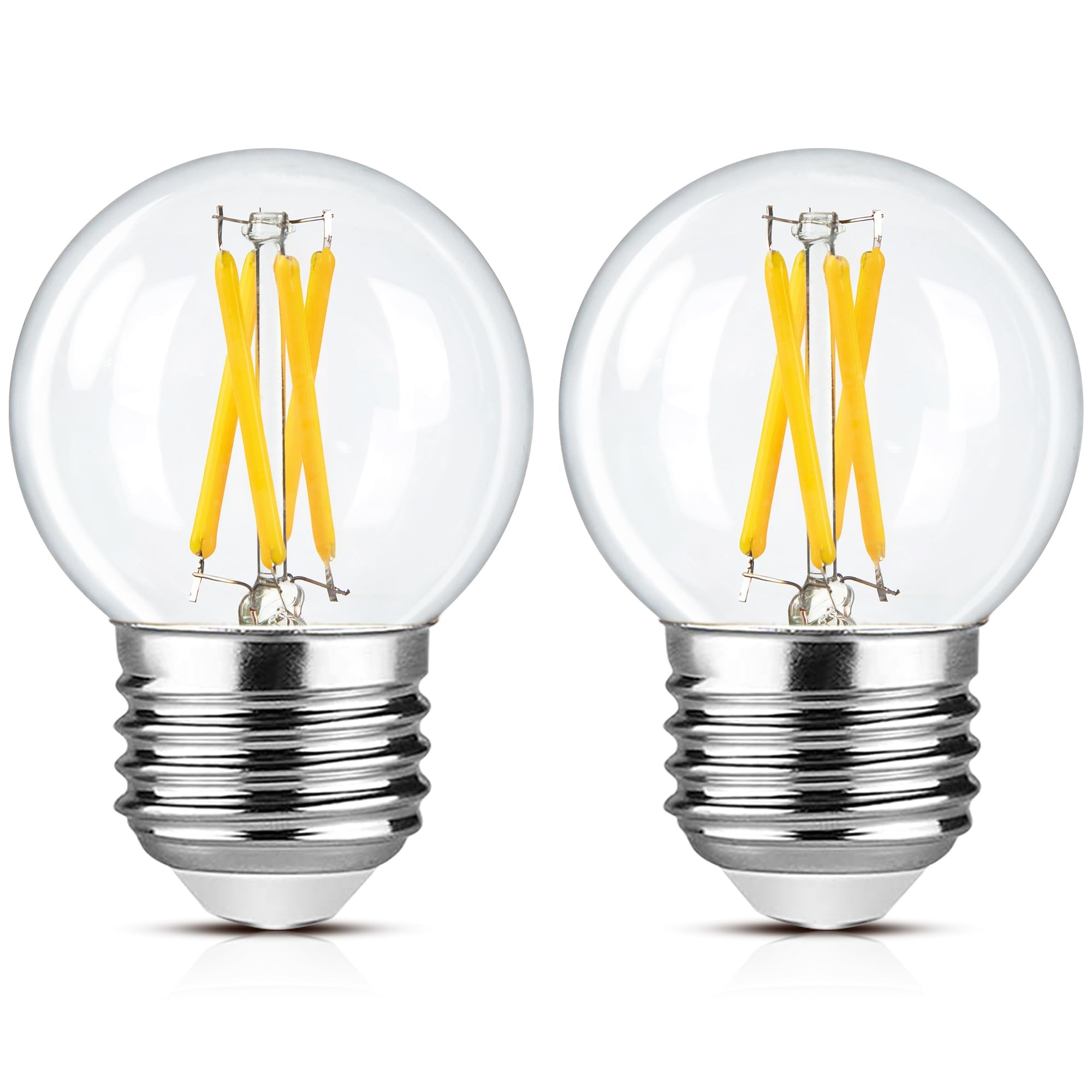 

E26 LED Bulb, Dimmable, 40W, Warm White, Edison Bulb, 4W, Filament Bulb, G50, Globe Shape, Retro, Clear Bulb, PSE Certified, Pack of 2