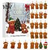 Highland Cow Advent Calendar Christmas with 24 Acrylic Ornaments, Festive Countdown Holiday Ornaments Box for Tree Hanging Decor And Seasonal