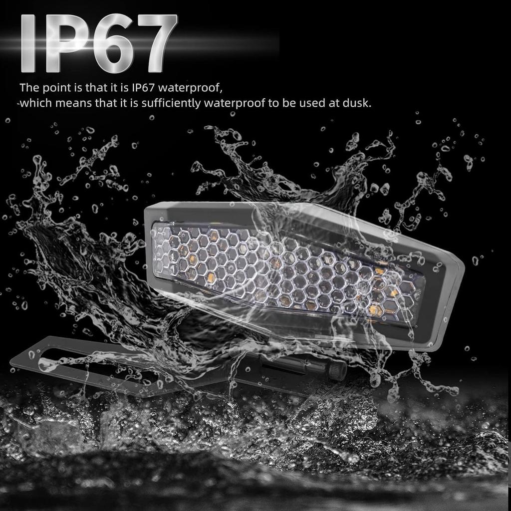 Ygmylandbb Motorcycle Tail Lamp Integrated LED DC12V Number Light Stay