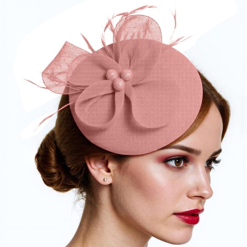 Elegant Hårband Dam Fascinator Huvudbonad Handgjort Håraccessoar För Bröllopsfester Och Temafester