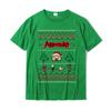 Aggretsuko Ugly Christmas Sweater Rage Short Sleeve Shirt Customized Tops Shirt Cotton Unisex T Shirts Customized Retro