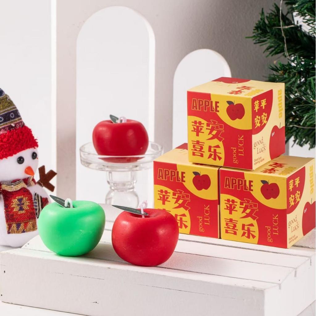 Simulated Apple Styling Aromatherapy Gift Handmade Scent Christmas New Year Apple Aromatherapy Candle Souvenir