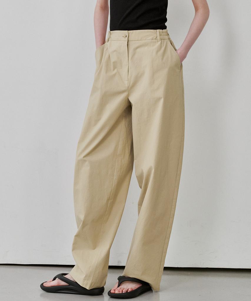 MALOUPE 2174 Lightweight Chino Relax Pants (Beige)