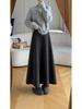 2026 Herbst/Winter High-Waist Kaffee Midi-Rock - Vielseitiger A-Linien-Schnitt mit einem figurschmeichelnden breiten Saumdesign