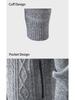 Men's Trendy Knitted Stand-Up Collar Sweater Cardigan - Autumn/Winter Warmth