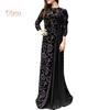 V-O-S WOMEN's WEAR Plus Size Evening Party Medieval Floral Print 3/4 Sleeve Maxi Dress Gown