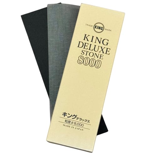 [Includes Nagura Whetstone] King Deluxe No. 8000 (for final finishing) with removable stand, 207x66x20, Grit: #8000