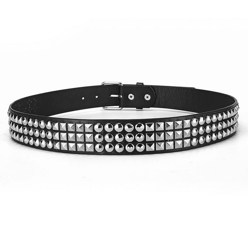 New rivet belt for women, heavy metal belt for men and women, Y2K belt, European and American punk style, rock jeans belt