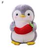 25cm Cartoon Penguin with Fruit Vegetable Plush Stuffed Toy Kids Gift Soft Doll