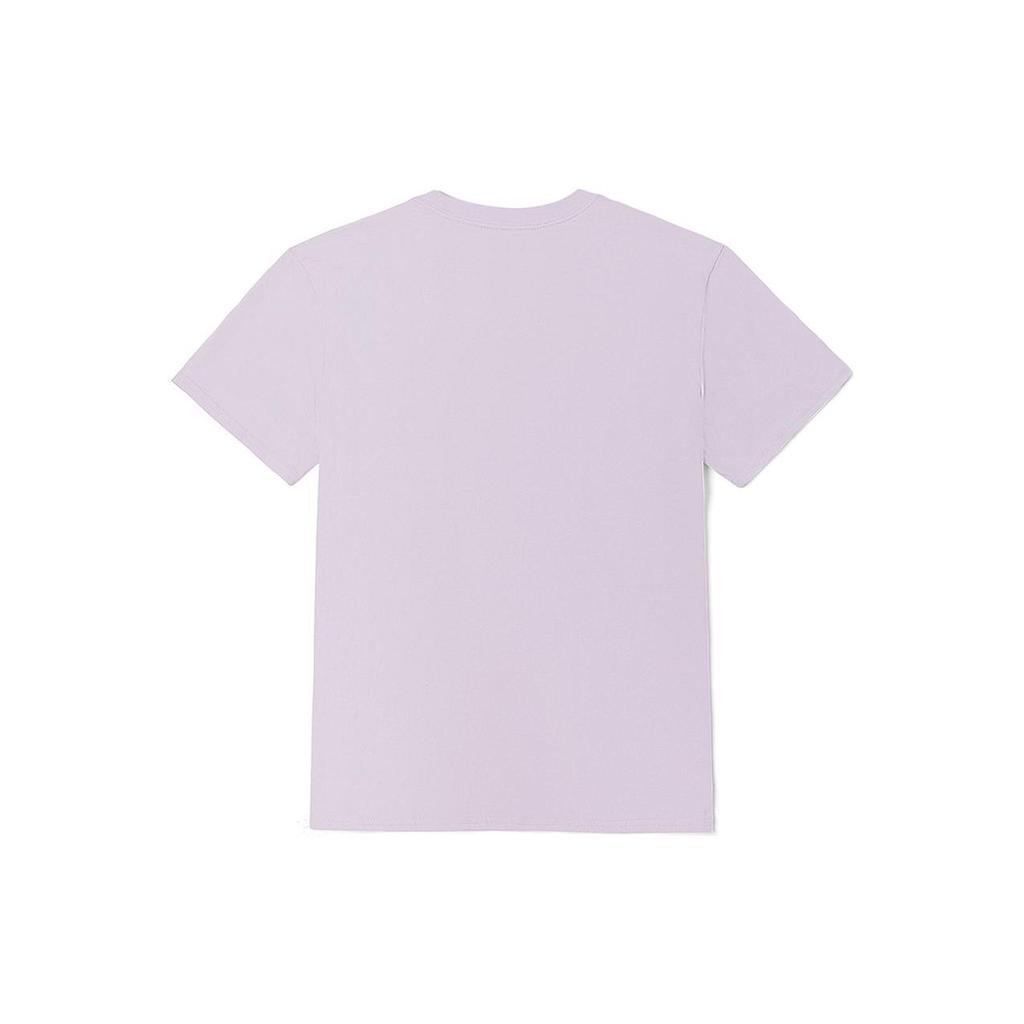 Vans Solid Color Logo Cartoon Pattern Printed Round Neck Short Sleeve T-Shirt Women T-Shirts Purple VN0A7TP3YEU