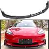Tesla Model 3 Front Lip Spoiler, Real Carbon Fiber, Anti-Collision.