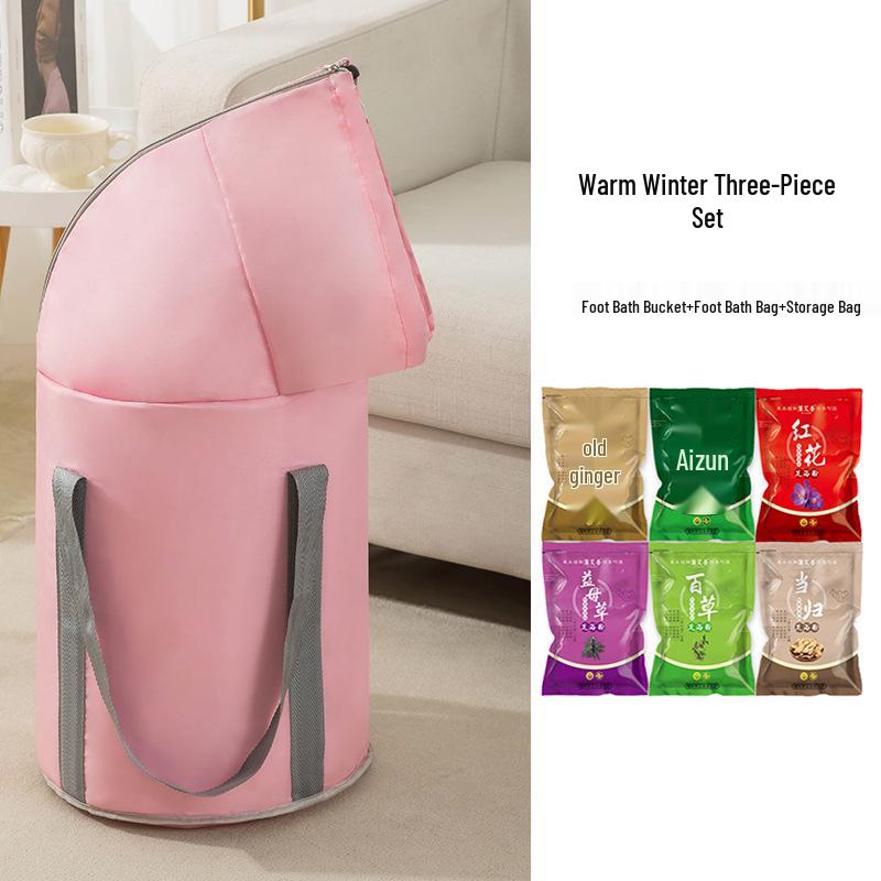 72cm Foldable Foot Bath Bucket for Home and Travel - Over Knee and Calf Use