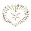 40Pcs Mixed Small Keys Charms Vintage Bronze Metal Love Key Pendant Fine Trendy DIY Jewelry Necklace Craft Decoration