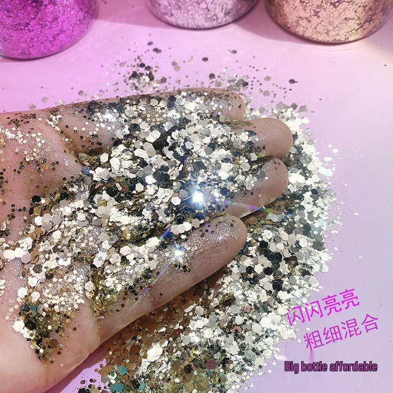 80ml Large Bottle Gold Glitter Sequin Powder for DIY Makeup, Painting, and Crafts