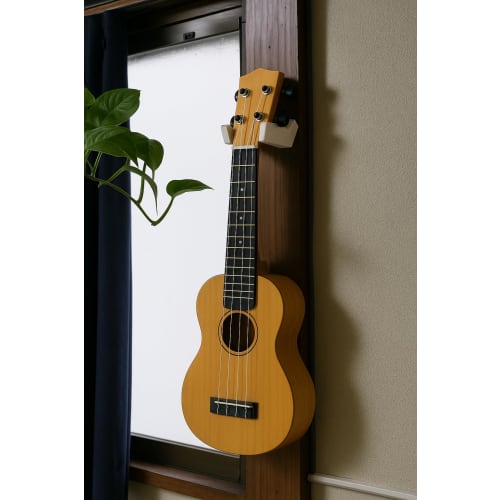 Wall-Mounted Ukulele Holder/Hanger for Narrow-Neck Guitars Up To 40mm Nut Width