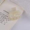 Korean-Style Floral Medium Square Acetate Hair Claw - Elegant and Versatile Hair Accessory